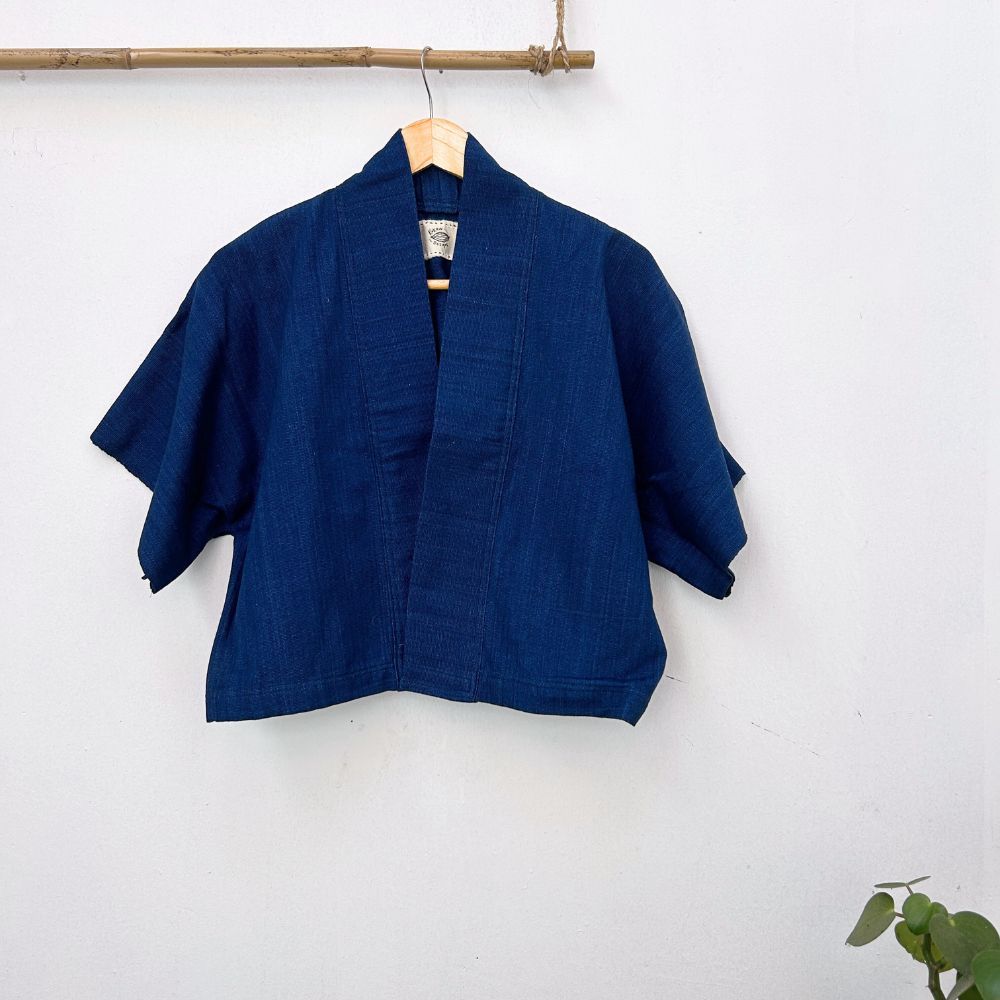 The Aiko Cropped Jacket: Indigo 2