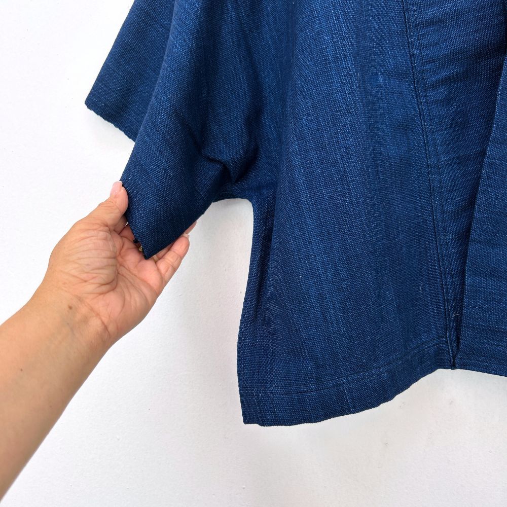 The Aiko Cropped Jacket: Indigo 2