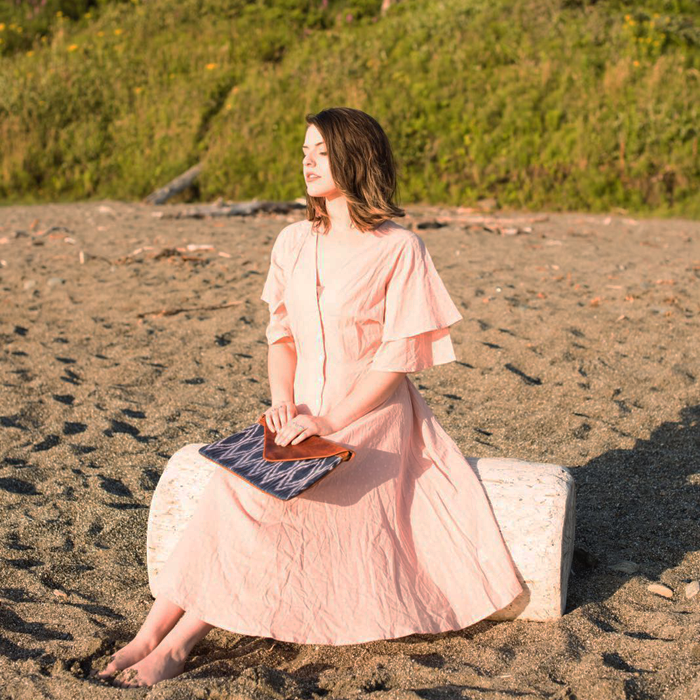 Oversized Envelope Clutch: Agua Ikat