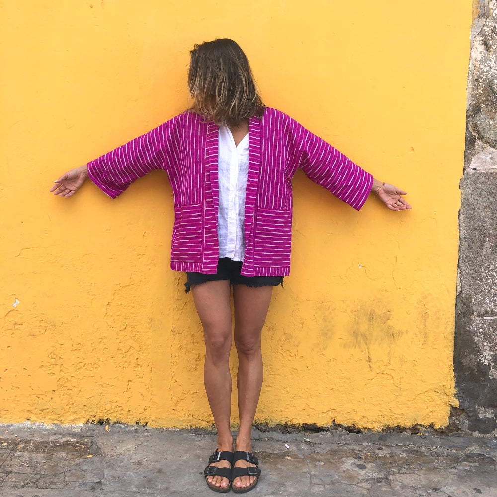 The Aiko Jacket: Bougainvillea