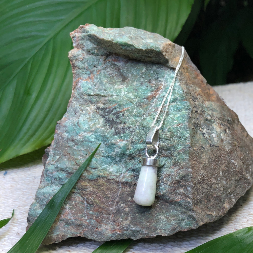 Barrel Jade Pendant - Lilac
