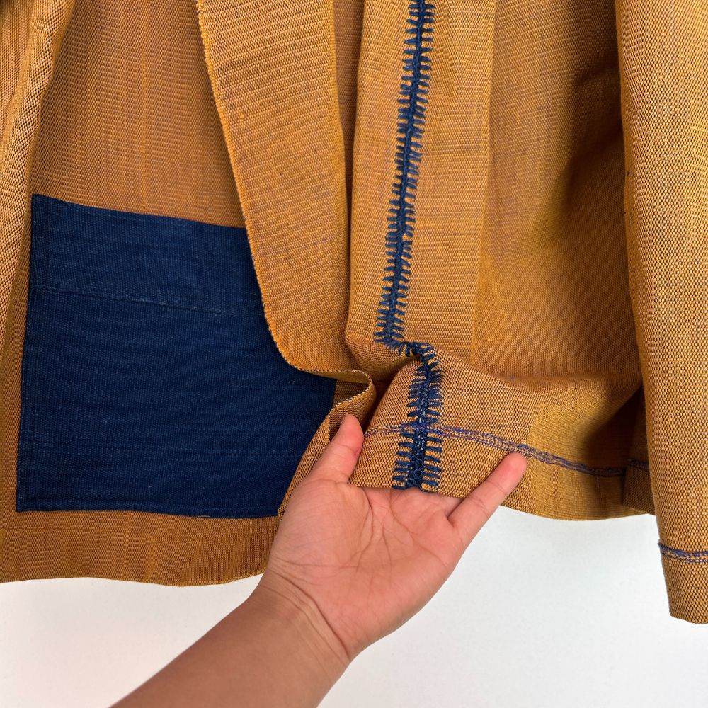 Circular Cardigan: Pericón & Indigo
