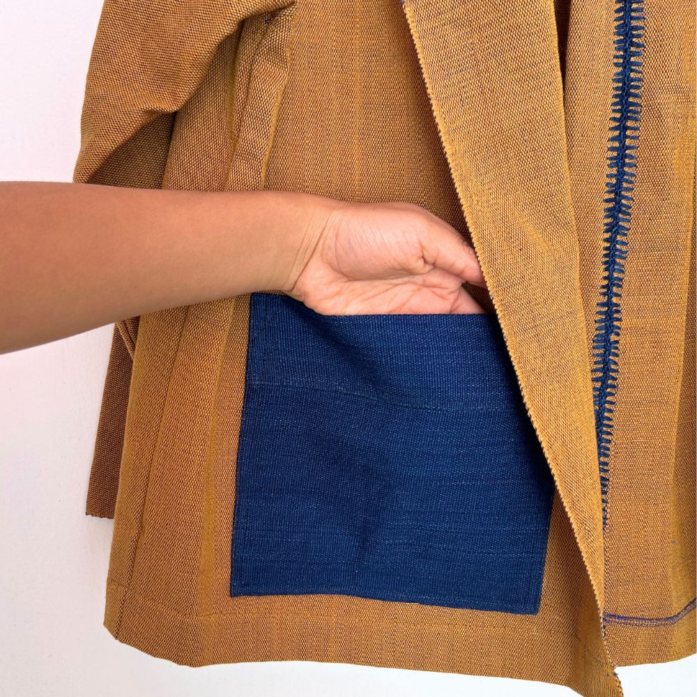 Circular Cardigan: Pericón & Indigo
