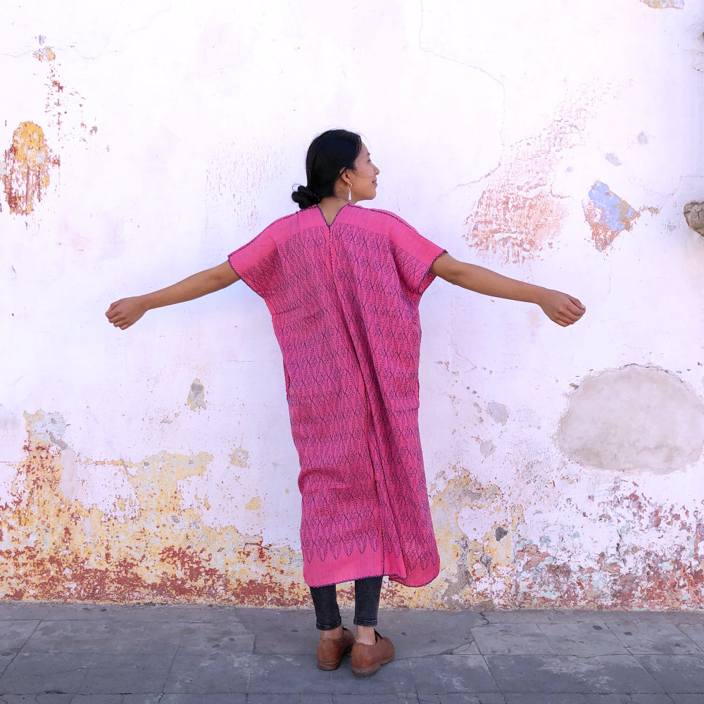 Full-length Summer Cardigan: Cochineal + Indigo