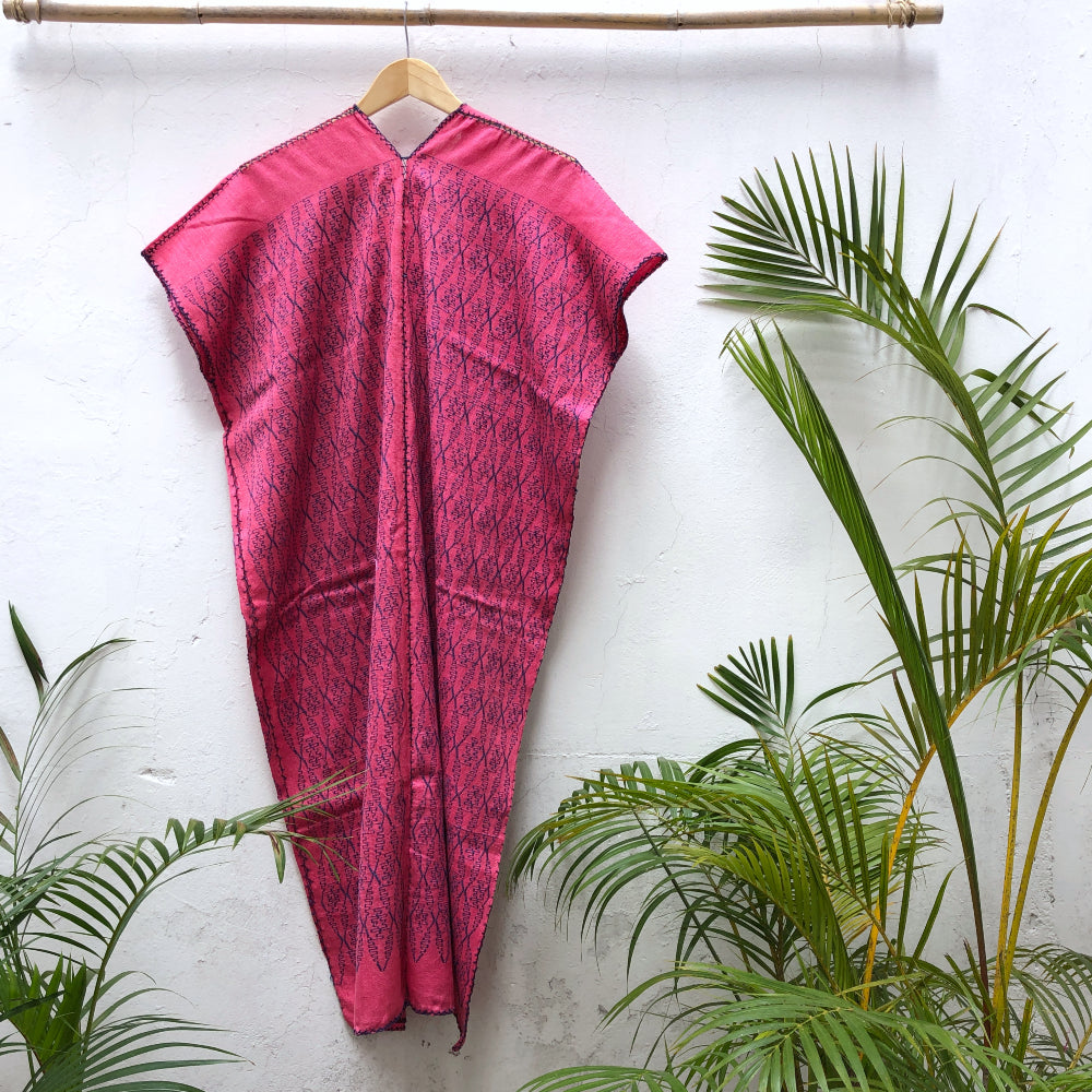 Full-length Summer Cardigan: Cochineal + Indigo