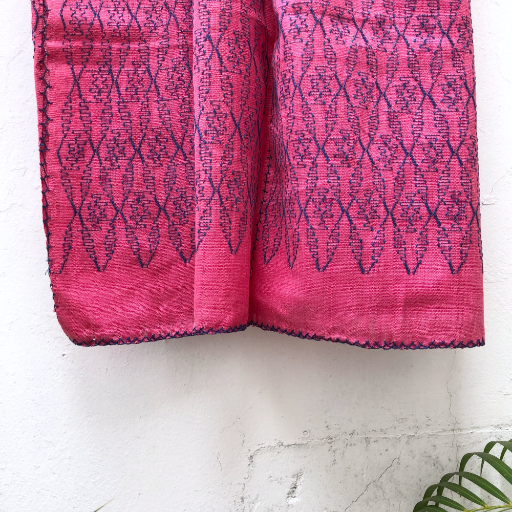 Full-length Summer Cardigan: Cochineal + Indigo