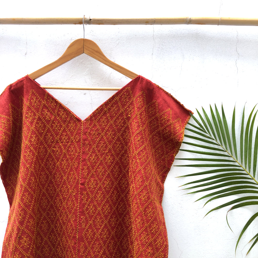 Clouds of Cobán Dress: Brick & Pericón (M)