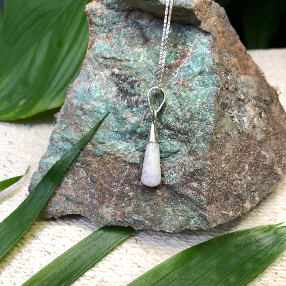 Water Drop Jade Pendant - Lilac