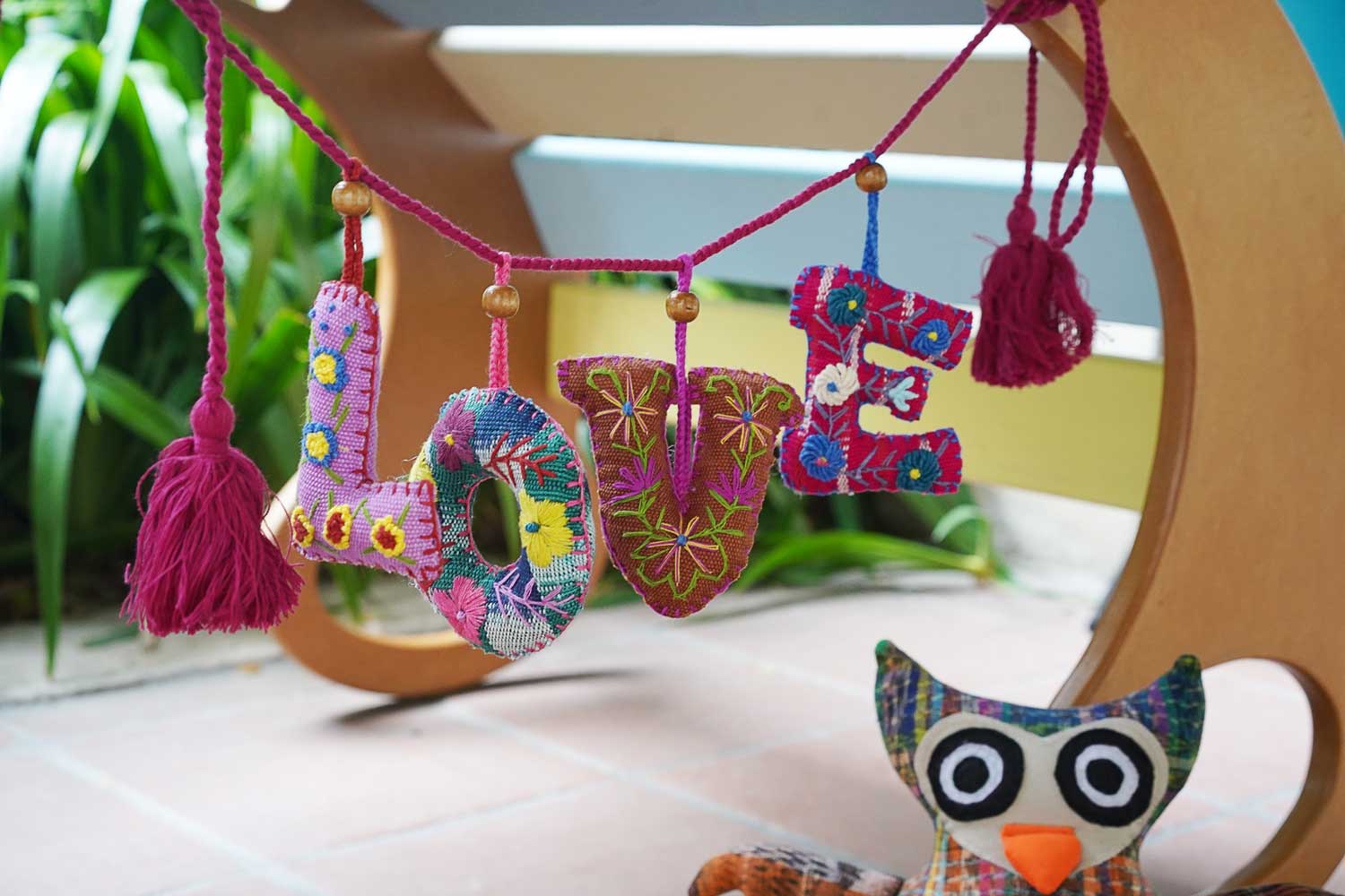 Embroidered Garland: HOORAY