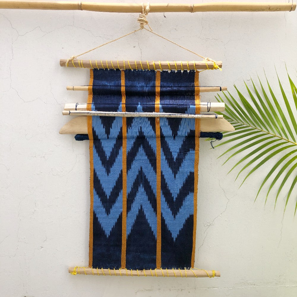 Naturally-dyed Decor Loom: Indigo & Light Indigo