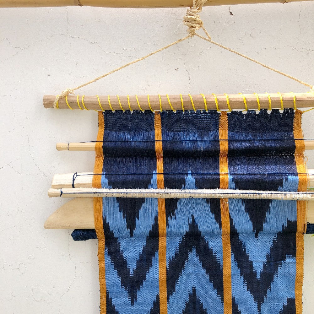 Naturally-dyed Decor Loom: Indigo & Light Indigo