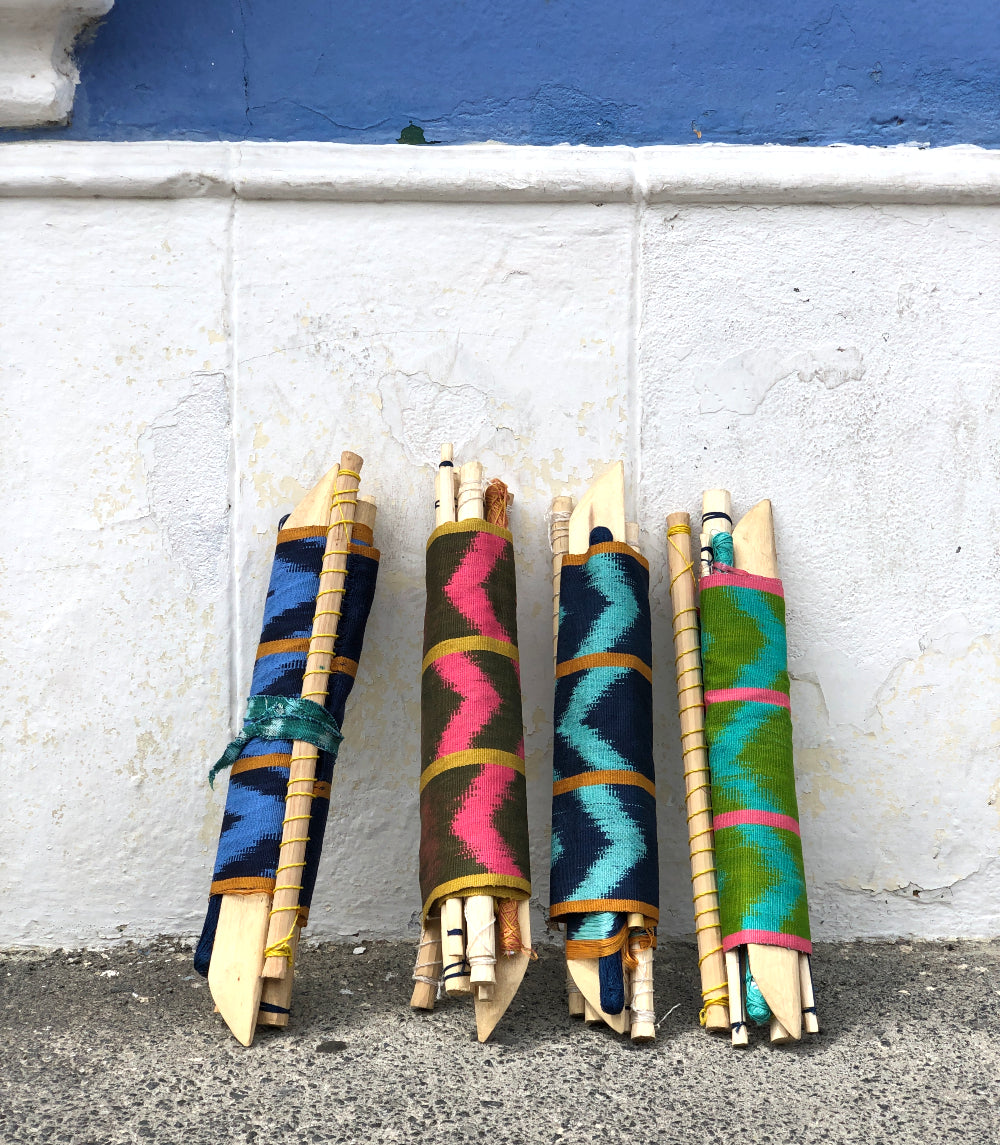 Naturally-dyed Decor Loom: Cochineal & Indigo