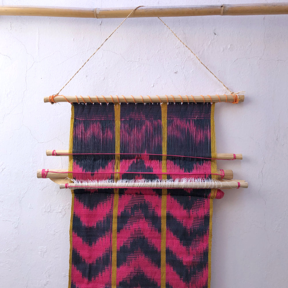 Naturally-dyed Decor Loom: Cochineal & Indigo