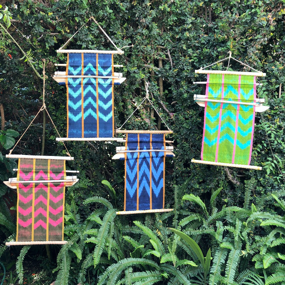 Naturally-dyed Decor Loom: Indigo & Light Indigo