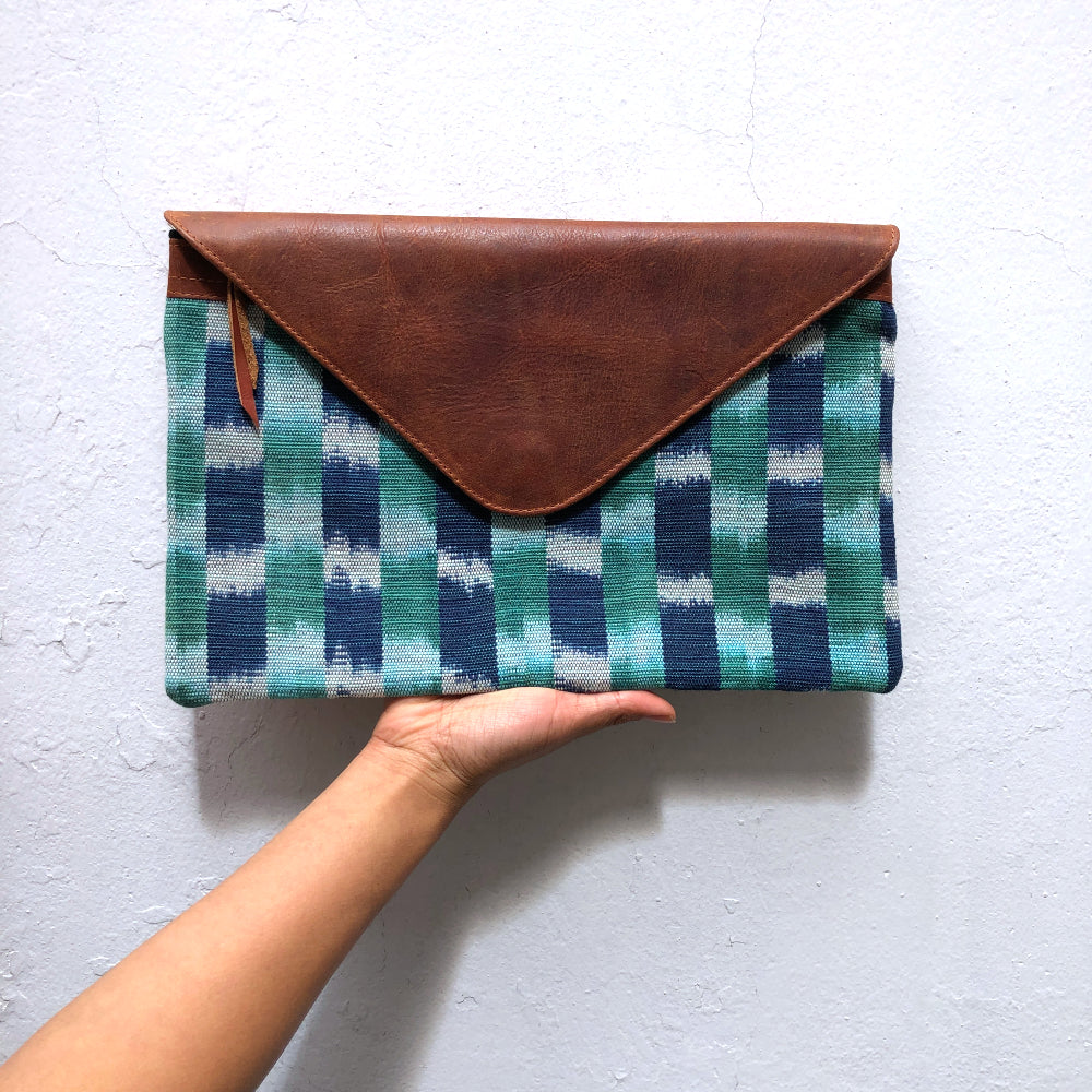 Oversized Envelope Clutch: Agua Ikat