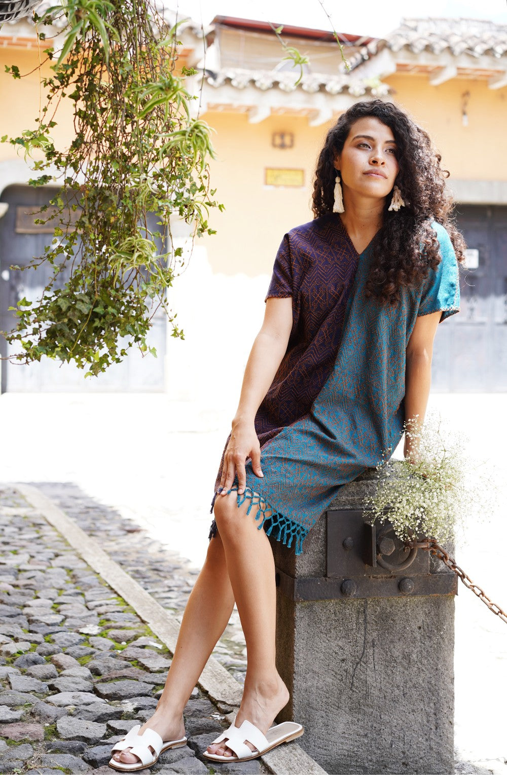 Clouds of Cobán Dress: Indigo & Mahogany (S/M)