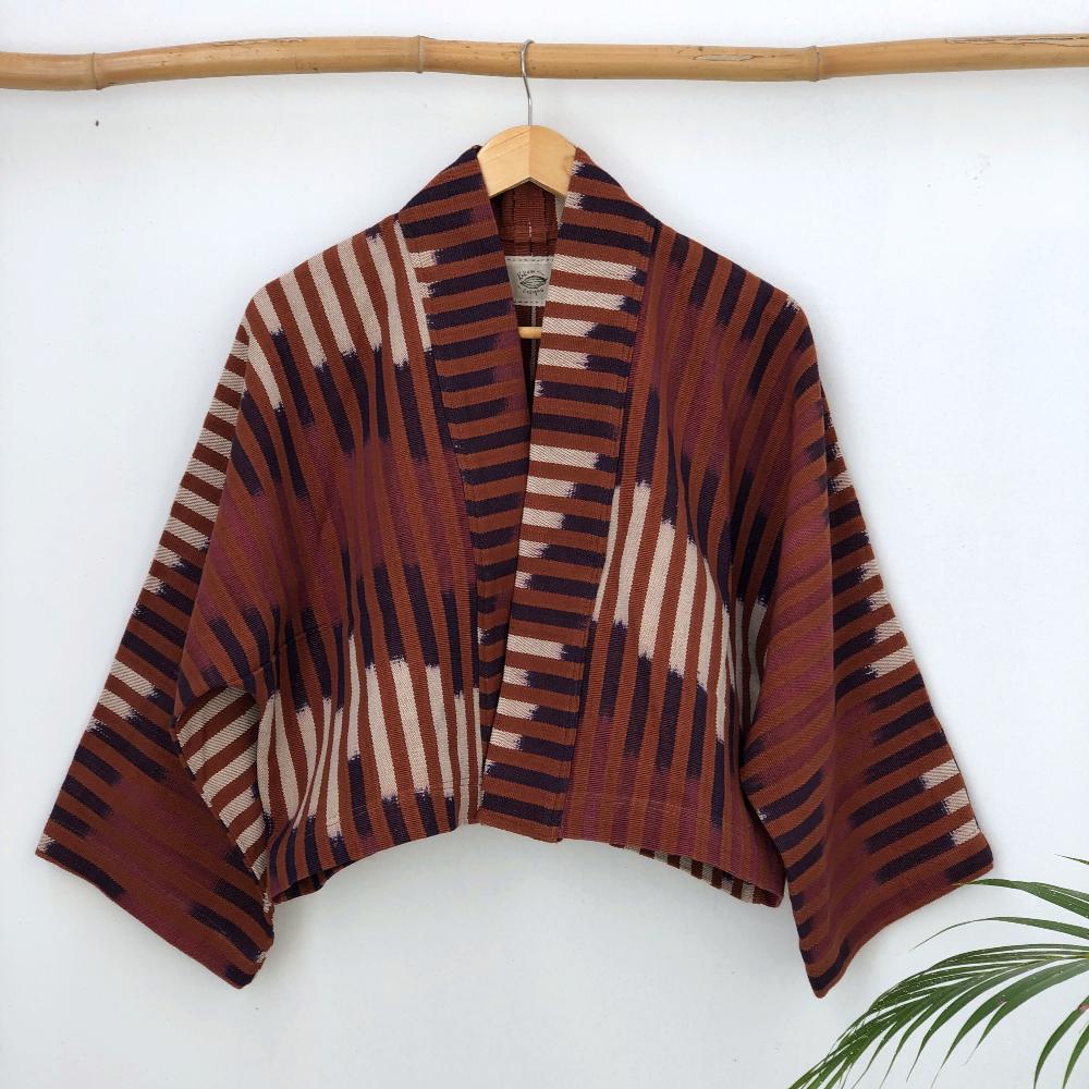 The Aiko Cropped Jacket: Terra Ikat
