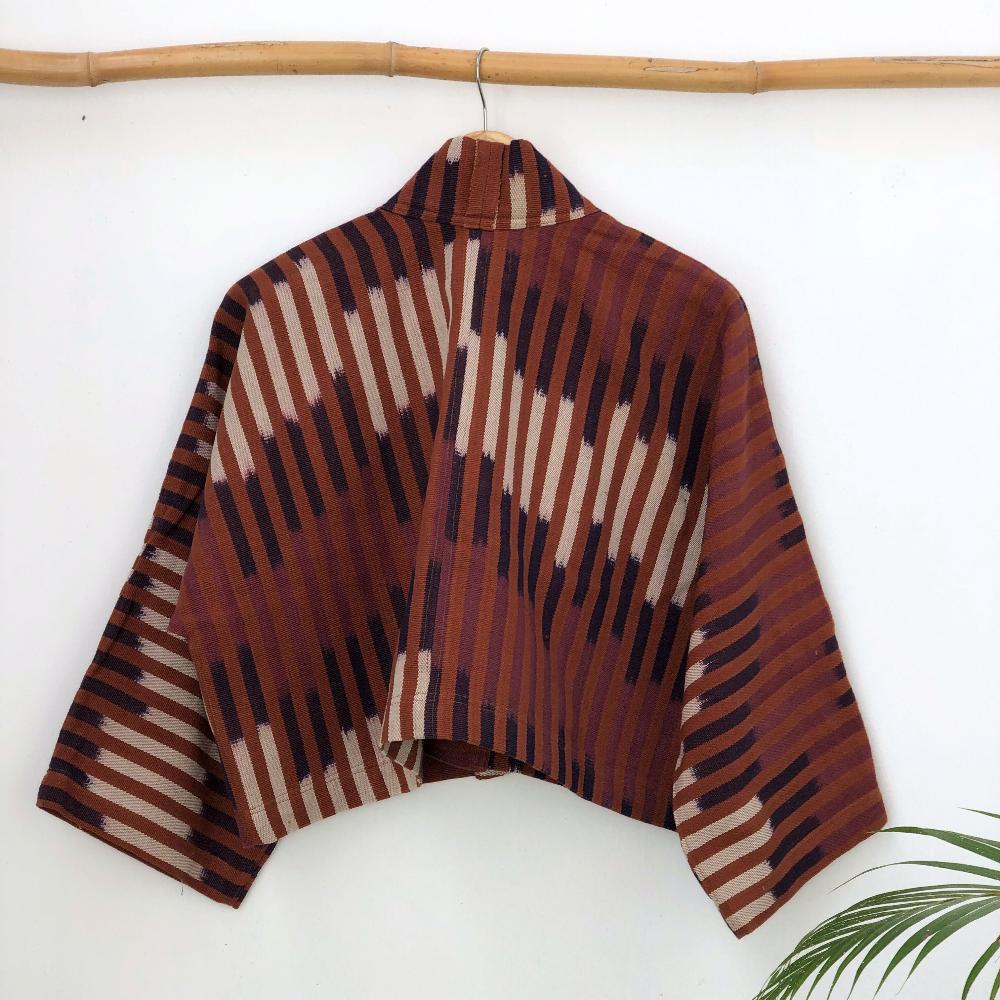 The Aiko Cropped Jacket: Terra Ikat