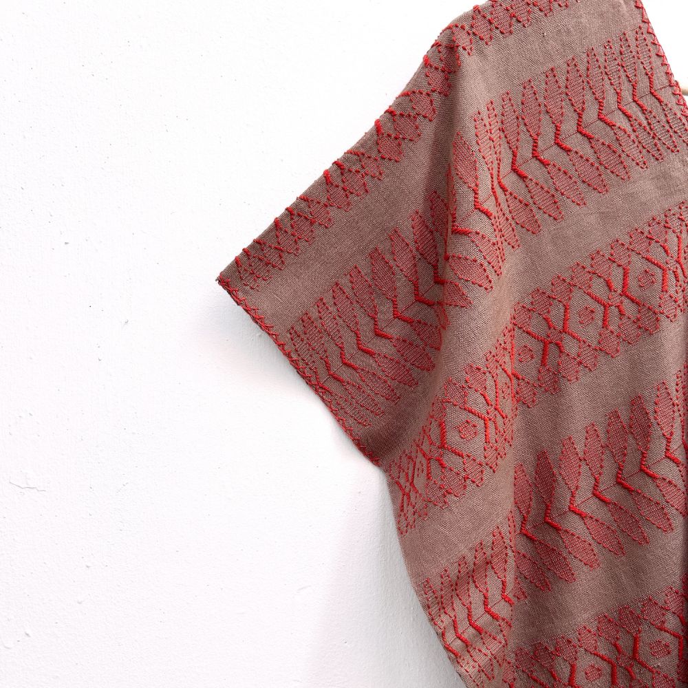 Picbil Cloud Blouse: Avocado + Brick (L)