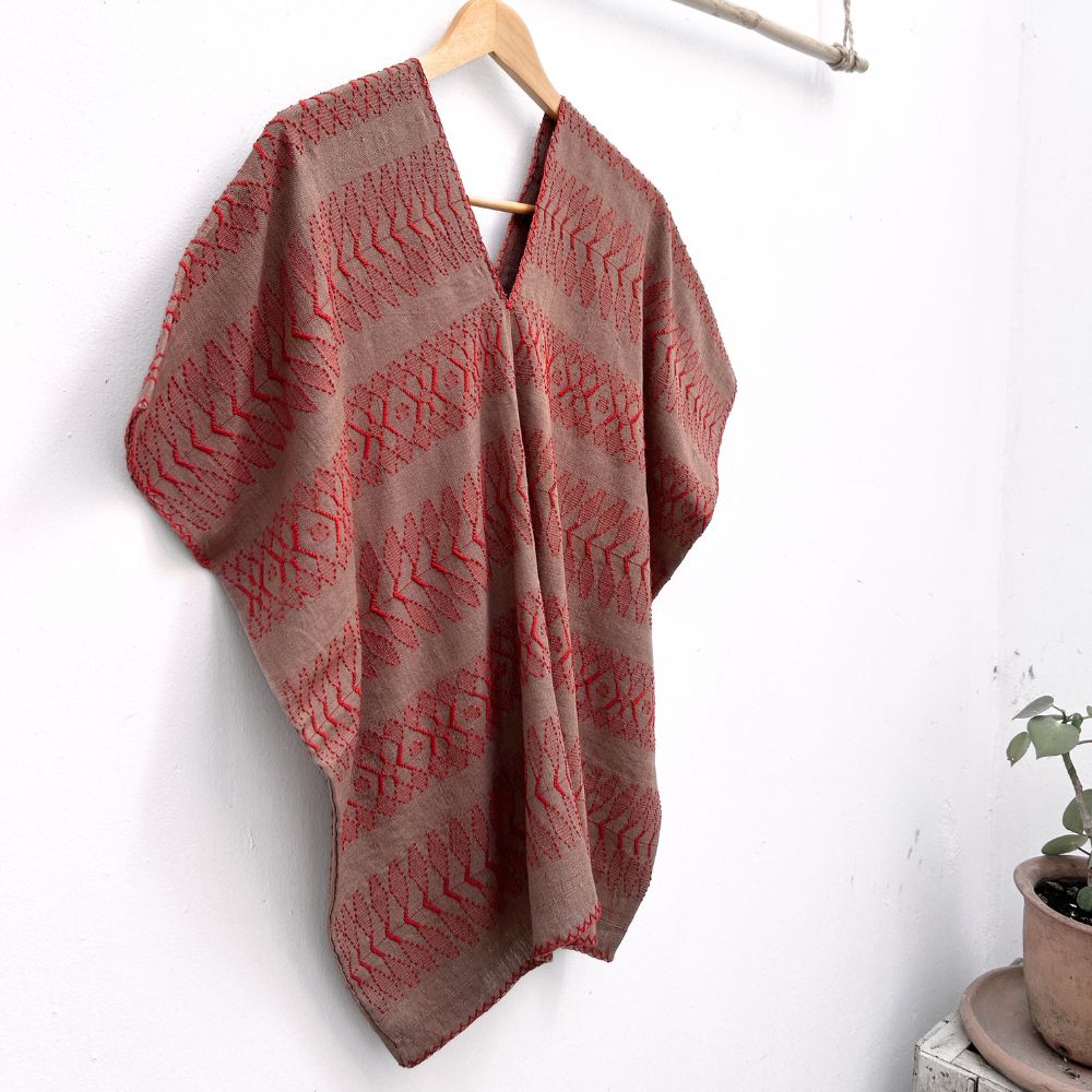Picbil Cloud Blouse: Avocado + Brick (L)