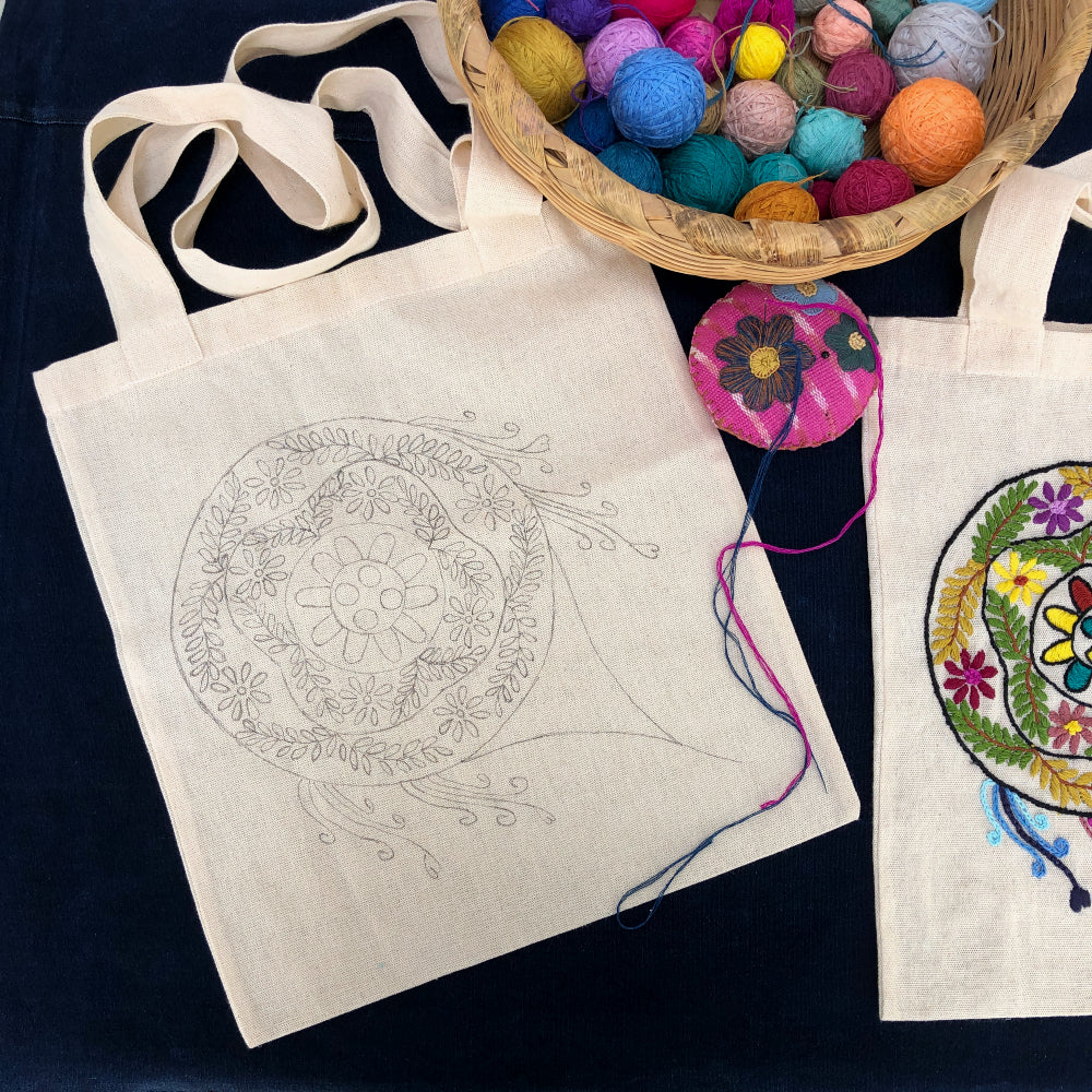 Sumpango Tote Embroidery Kit
