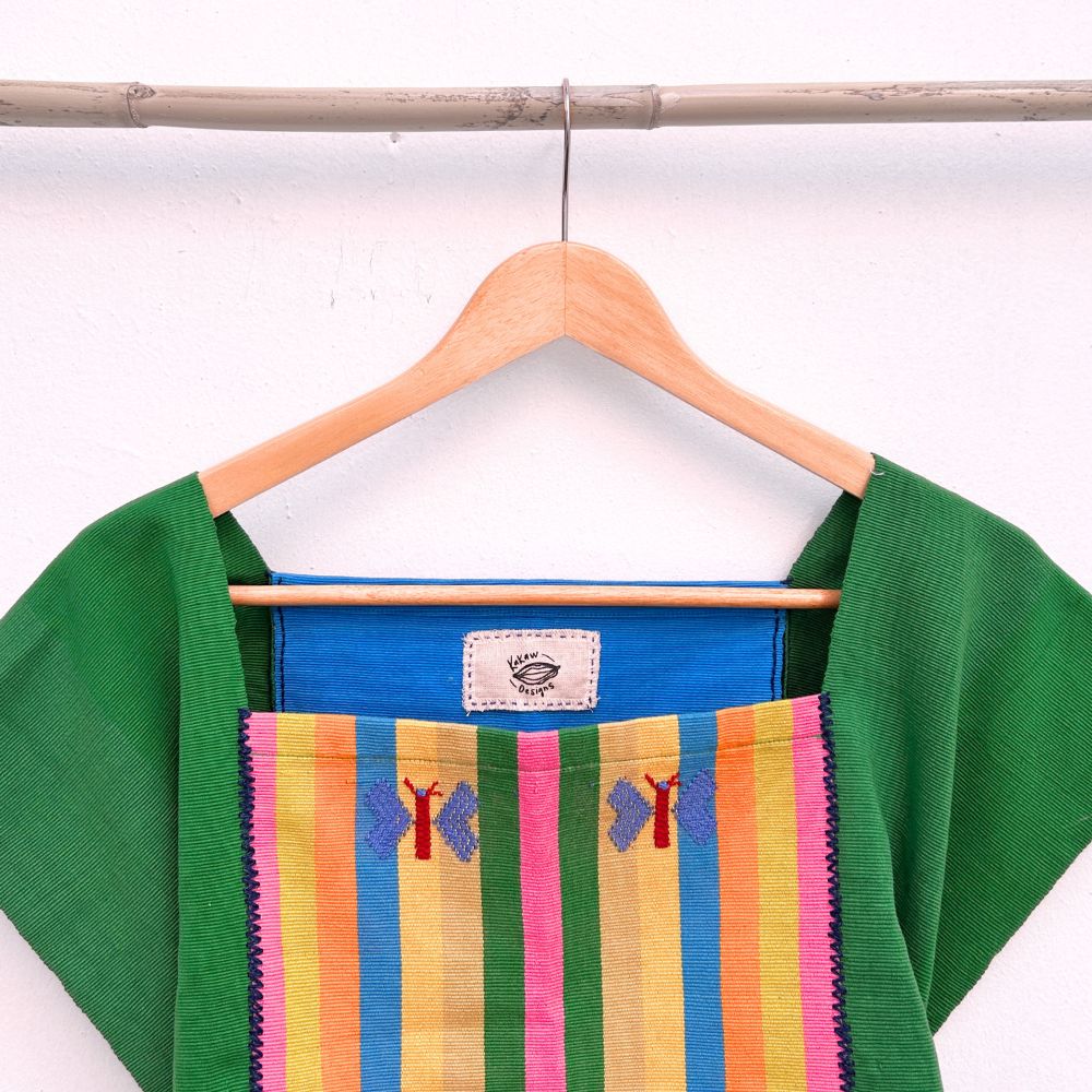 Mariposa Top: Lime (with macramé)