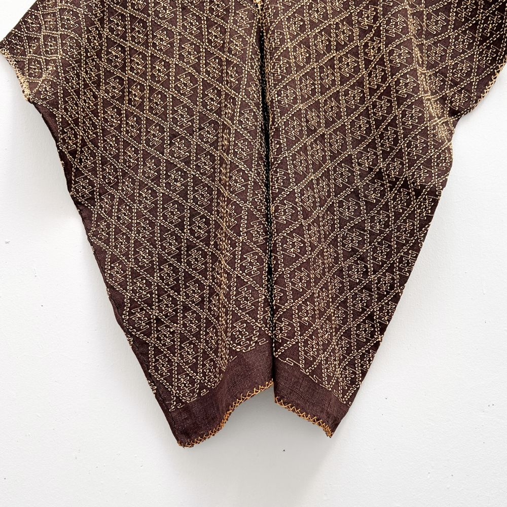 Picbil Handspun Cloud Blouse: Dark Coffe & Coconut (L)