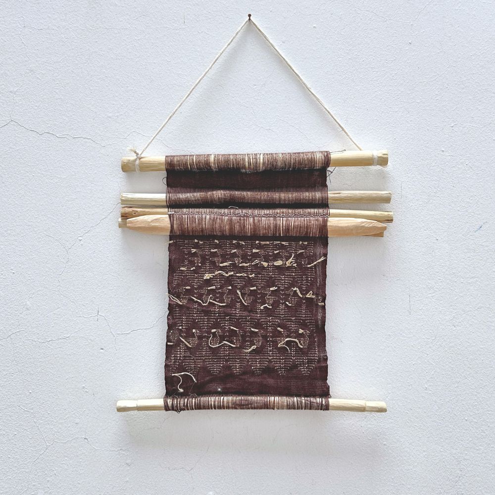 Mini Picbil Loom: Naturally-dyed Dark Coffee & Coconut