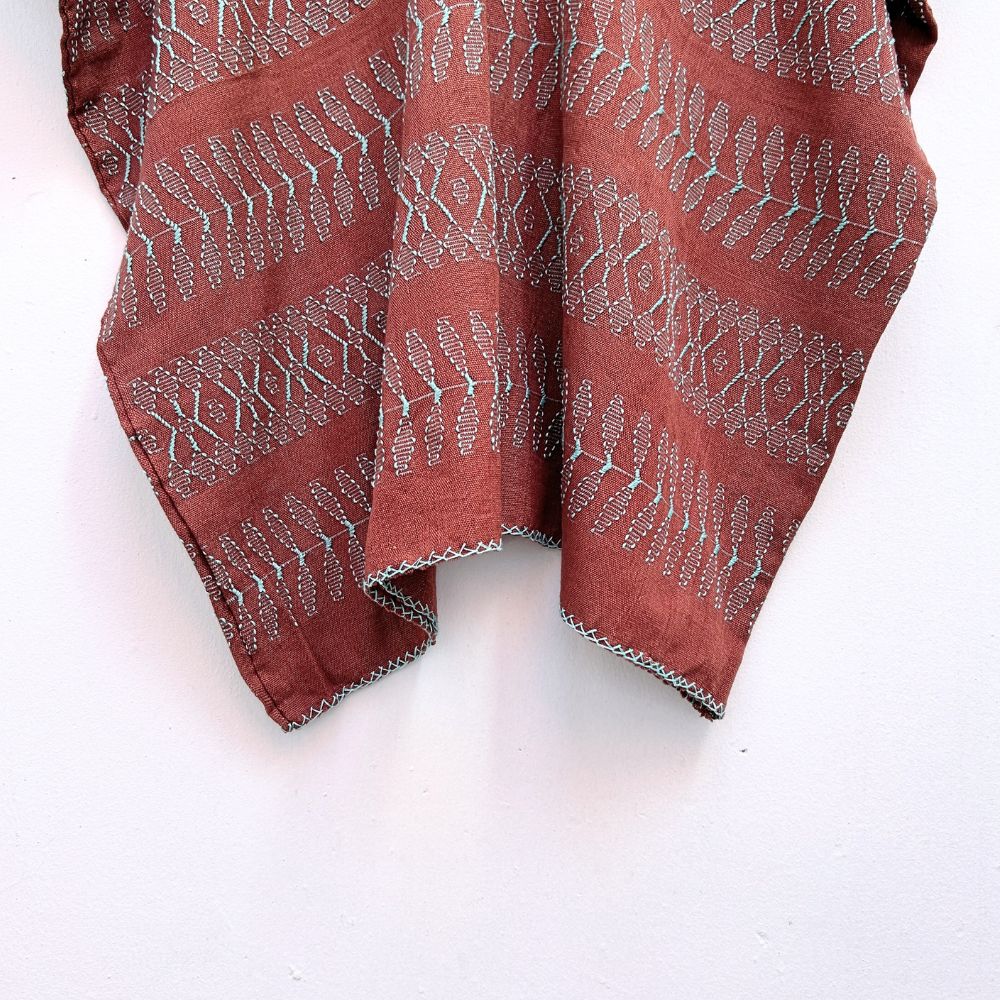 Picbil Cloud Blouse: Coffee + Mint (L)