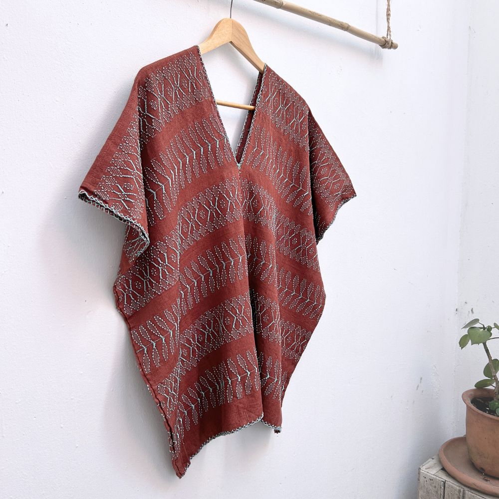 Picbil Cloud Blouse: Coffee + Mint (L)