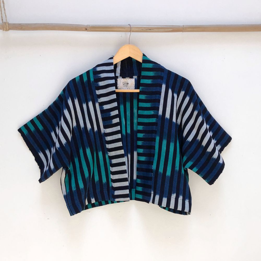 The Aiko Cropped Jacket: Indigo Dreams
