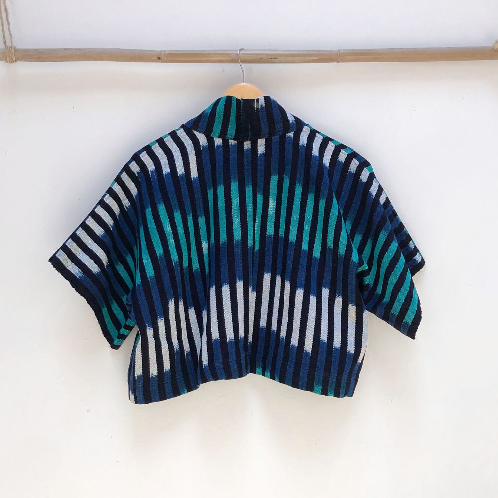 The Aiko Cropped Jacket: Indigo Dreams