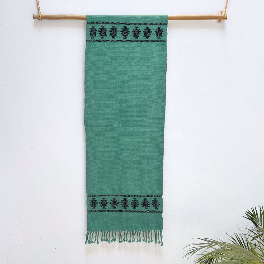 Handspun Cotton Table Runner: Chilca