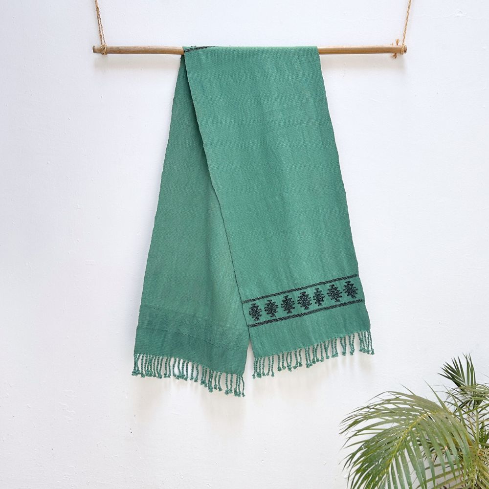 Handspun Cotton Table Runner: Chilca