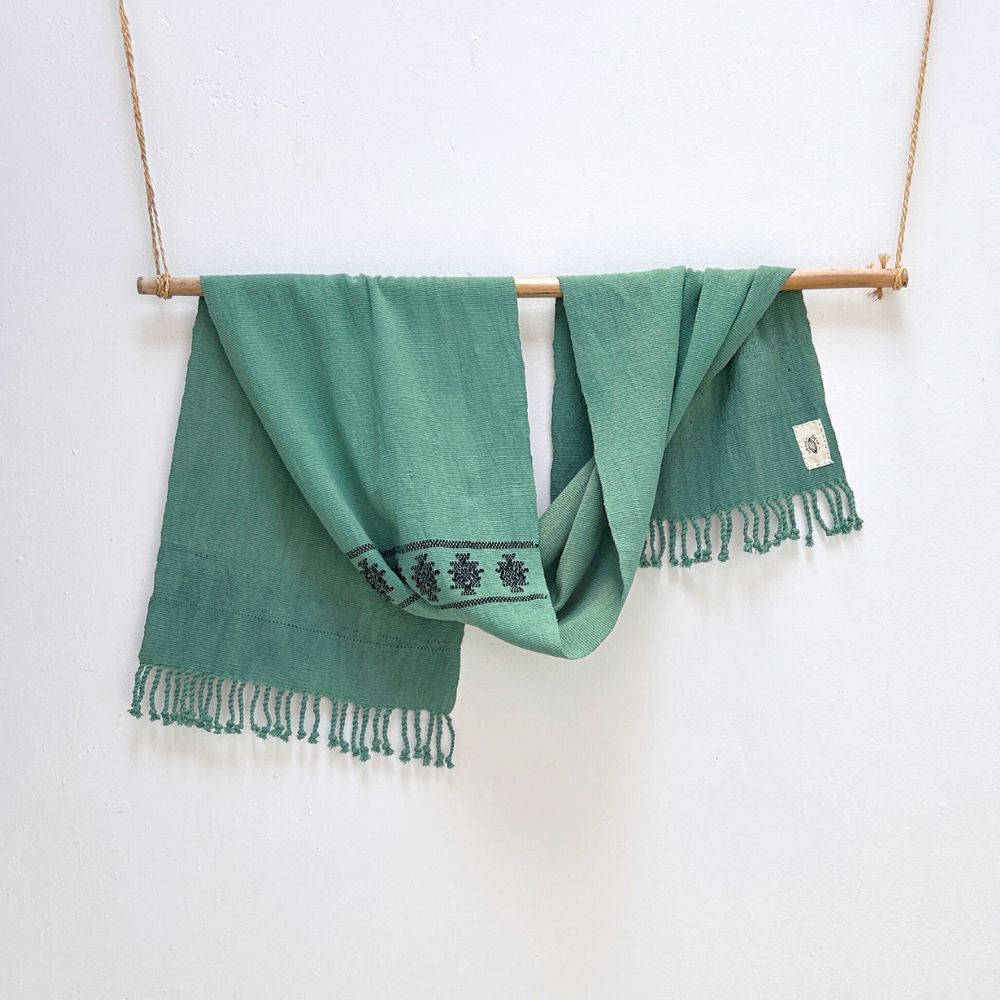 Handspun Cotton Table Runner: Chilca