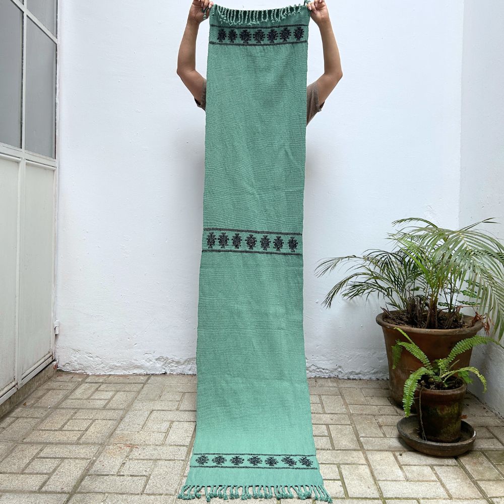Handspun Cotton Table Runner: Chilca