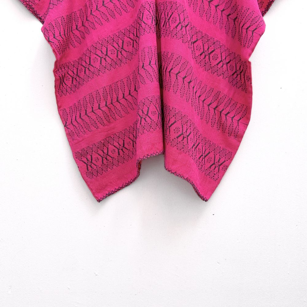 Picbil Cloud Blouse: Hot Pink + Grey (L)