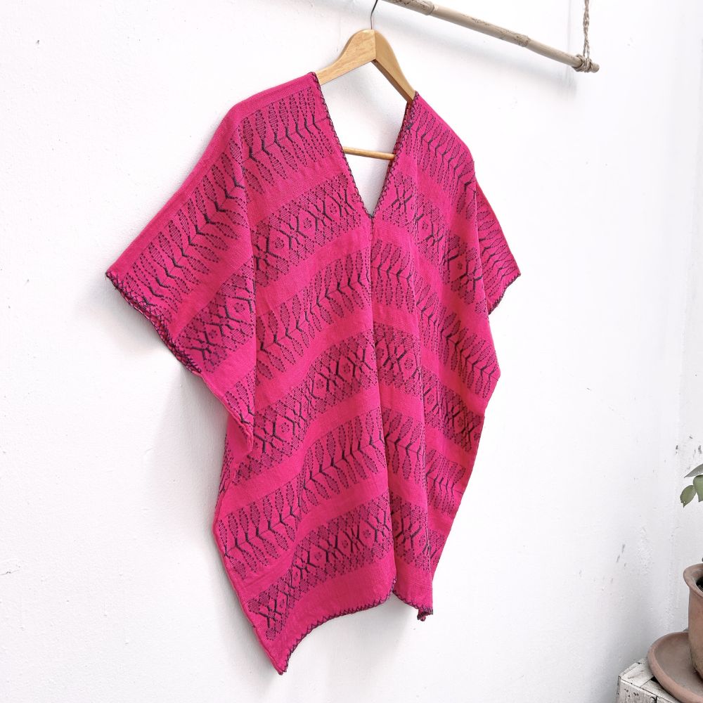 Picbil Cloud Blouse: Hot Pink + Grey (L)
