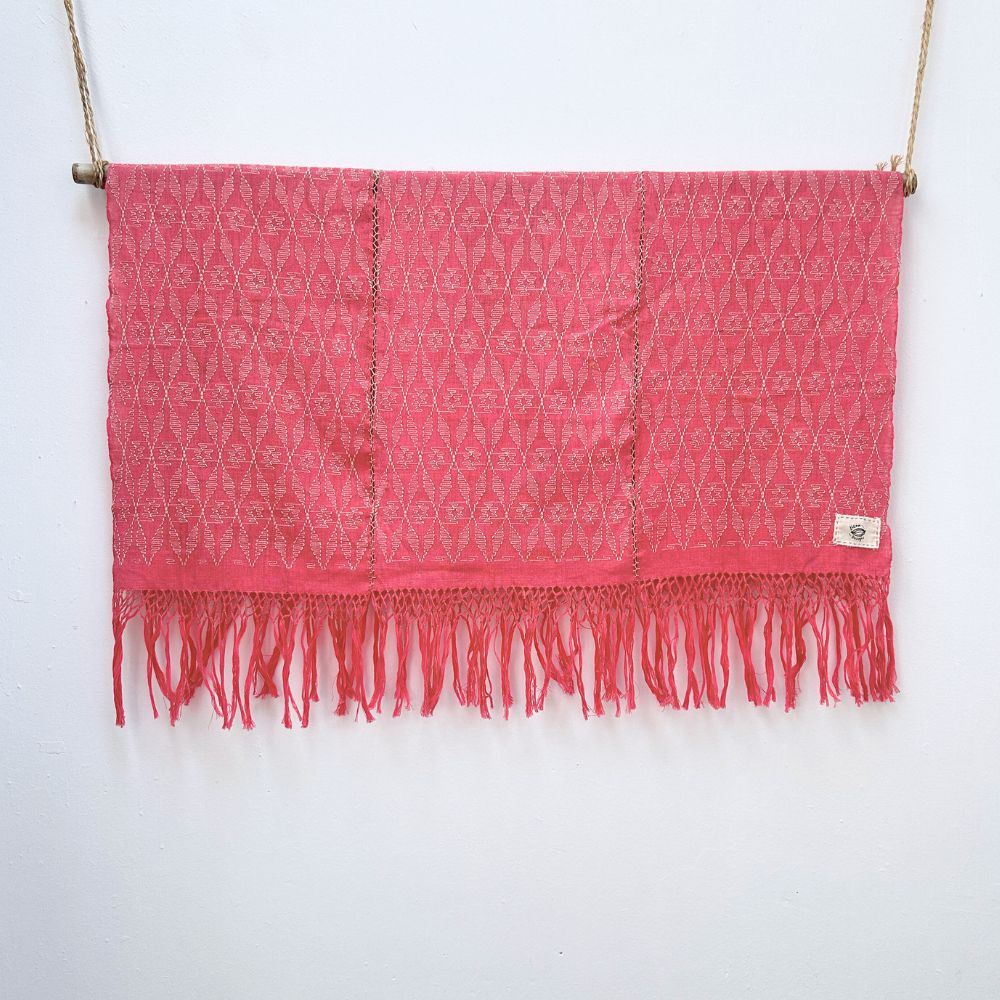 Picbil Shawl in Soft Cochineal & Coconut