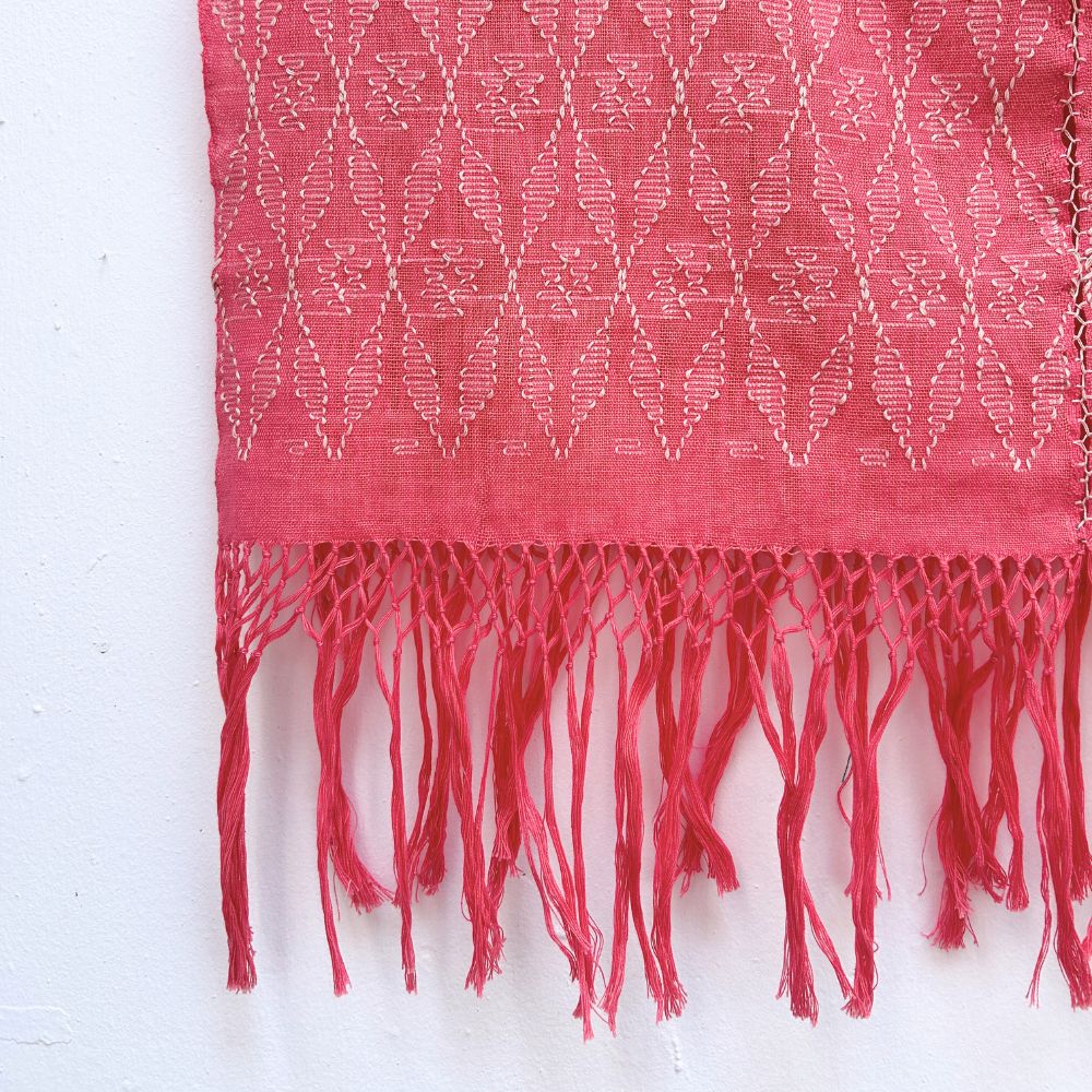 Picbil Shawl in Soft Cochineal & Coconut