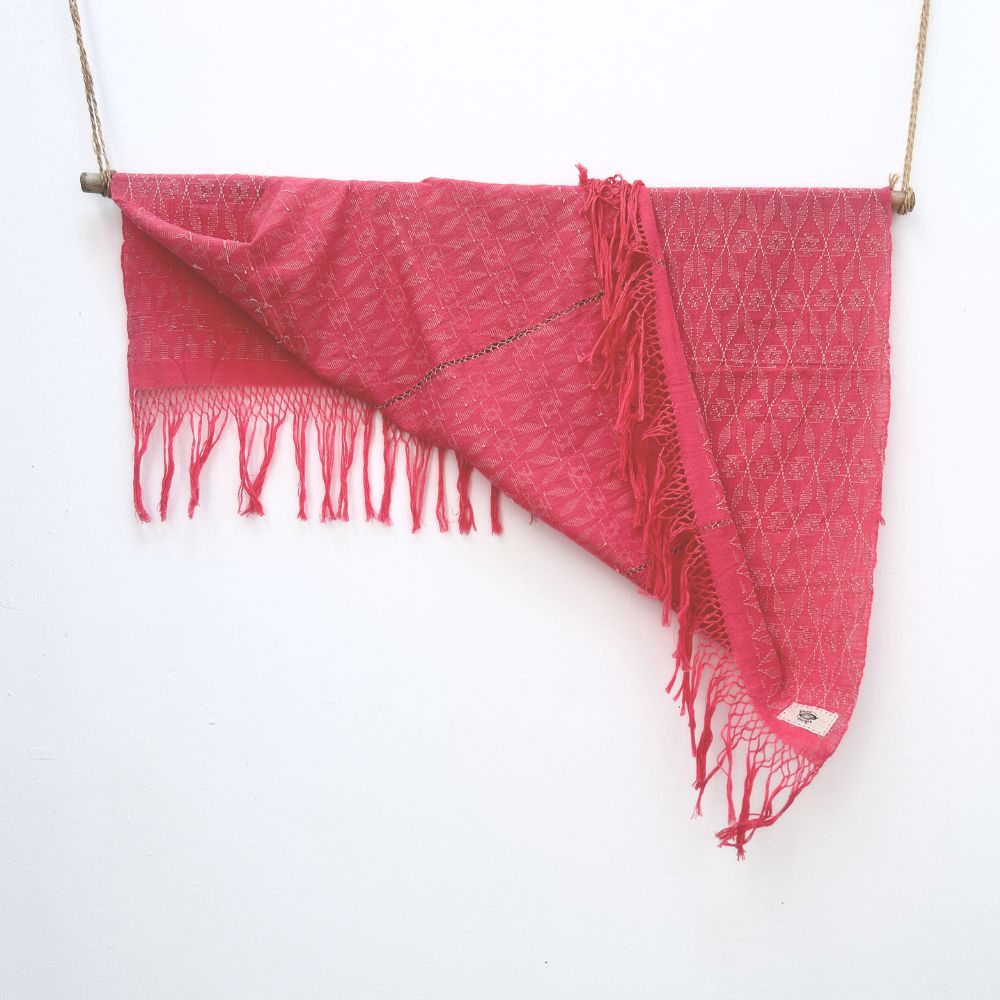 Picbil Shawl in Soft Cochineal & Coconut