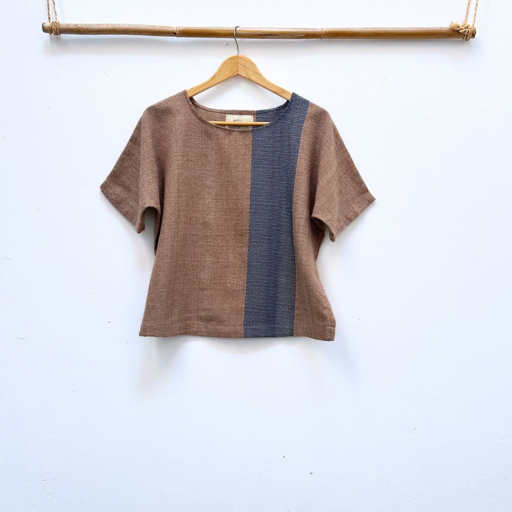 Easy Top: Coconut & Indigo (M)