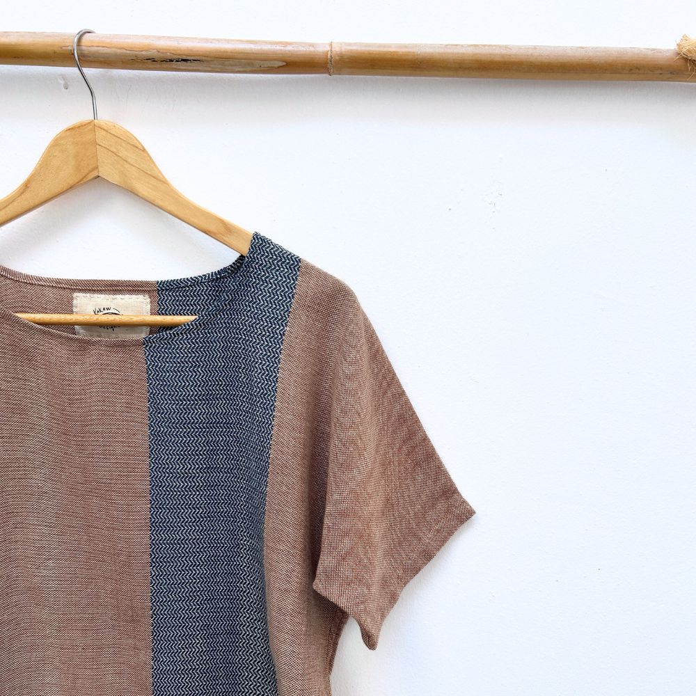 Easy Top: Coconut & Indigo (M)