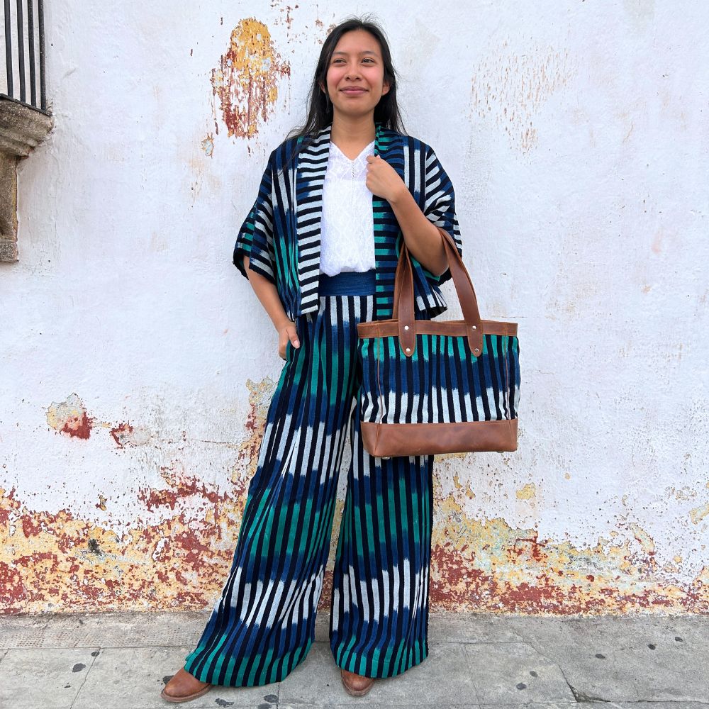 Quetzal Tote: Indigo Dreams