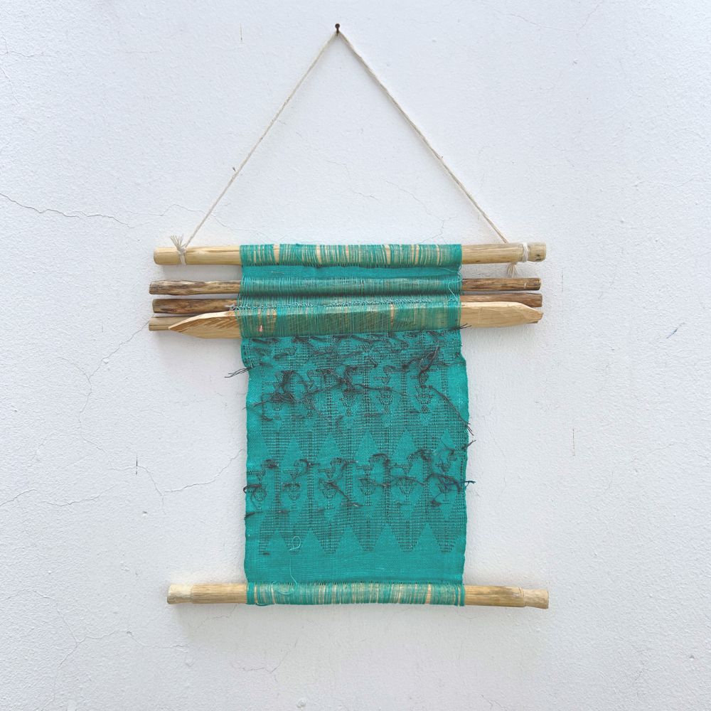 Mini Picbil Loom: Naturally-dyed Mint & Grey