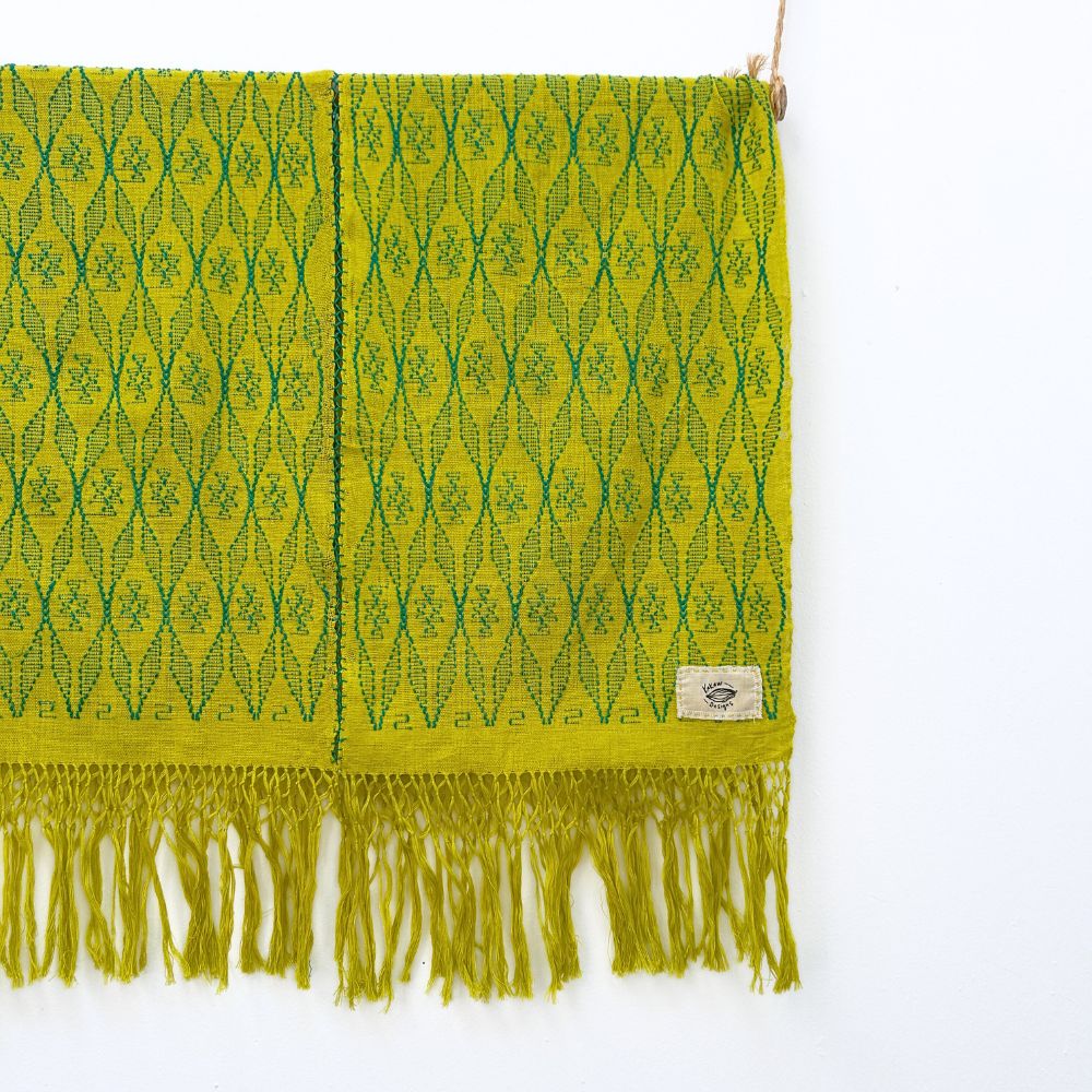Picbil Shawl in Lemon & Turquoise