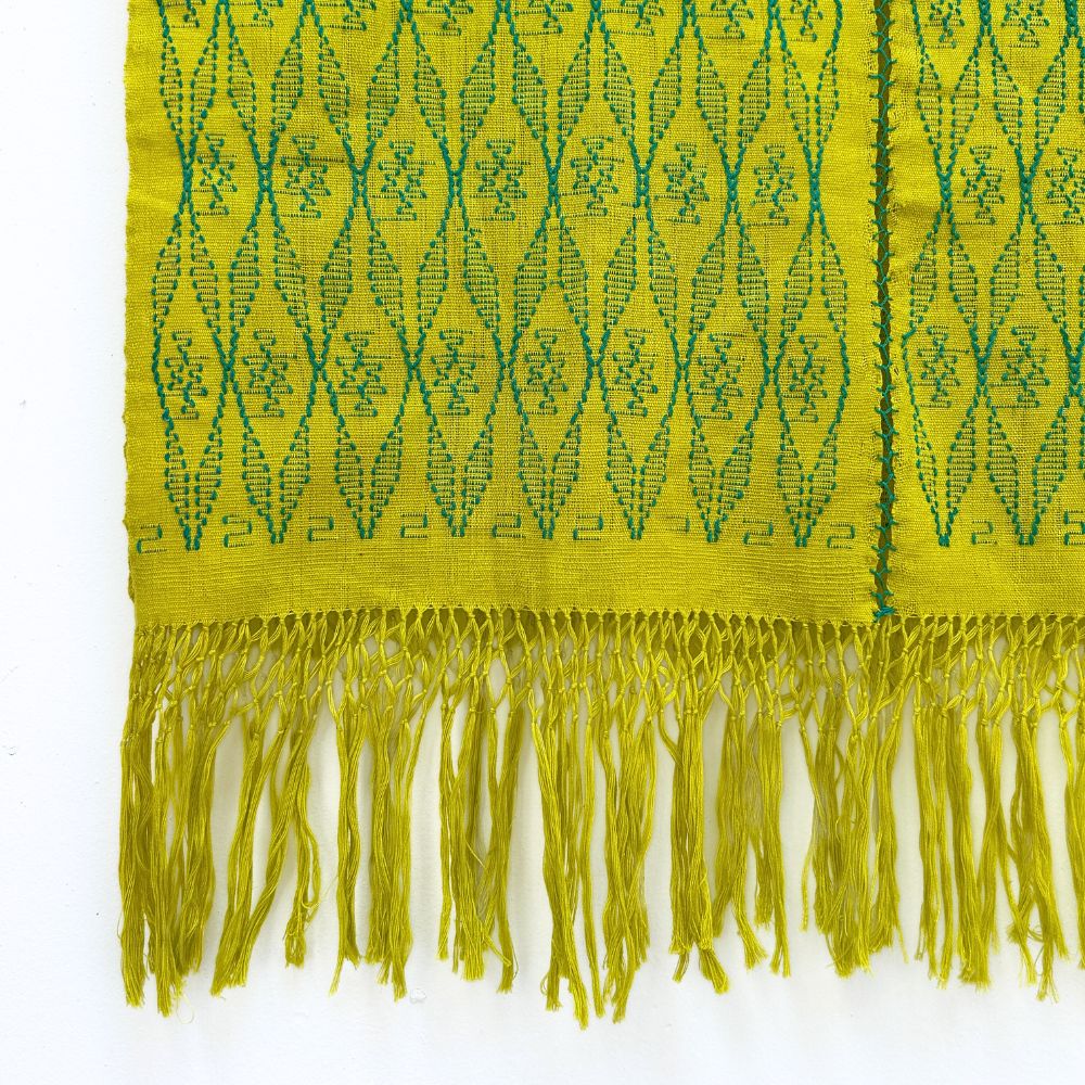 Picbil Shawl in Lemon & Turquoise