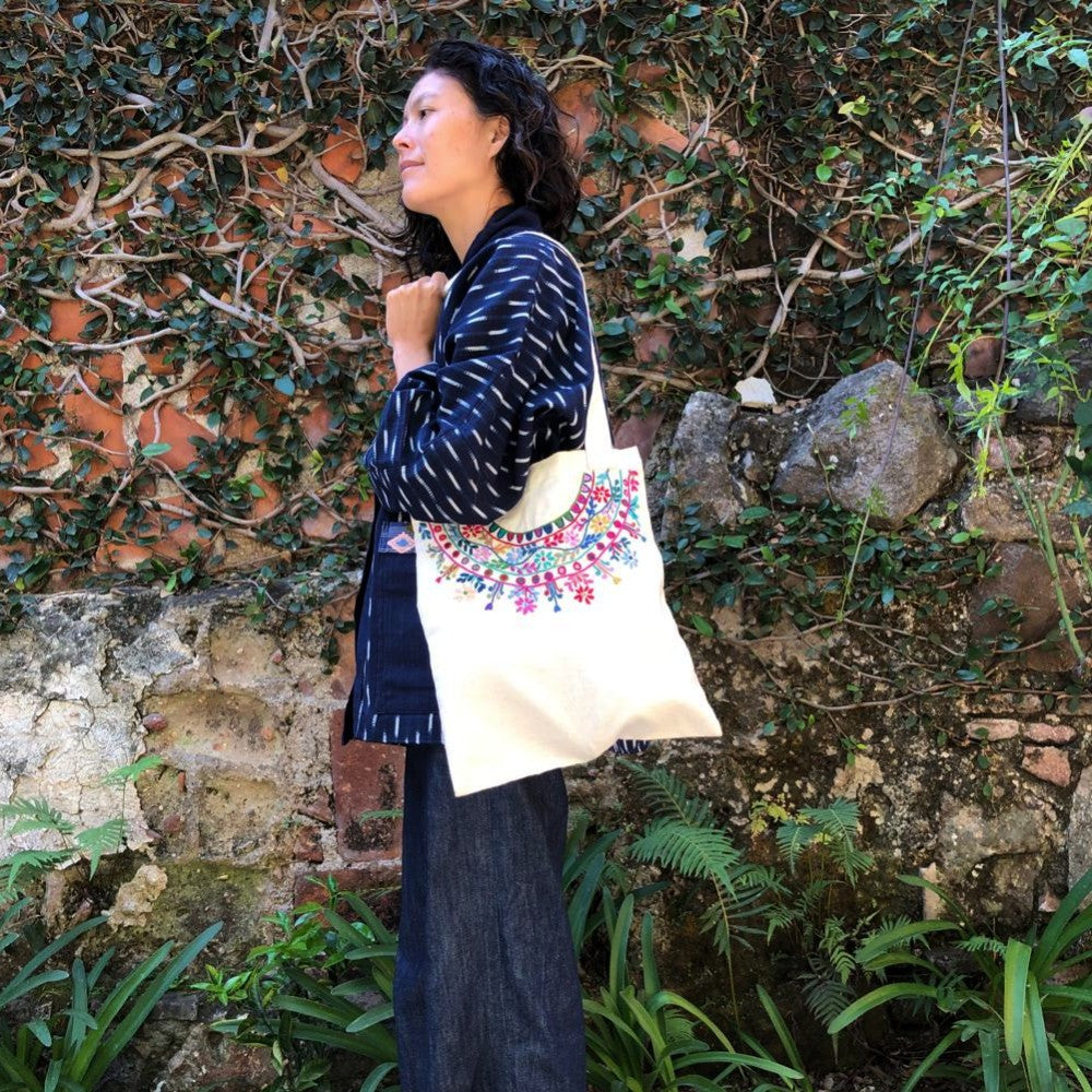 Embroidered Bag: Sumpango Style