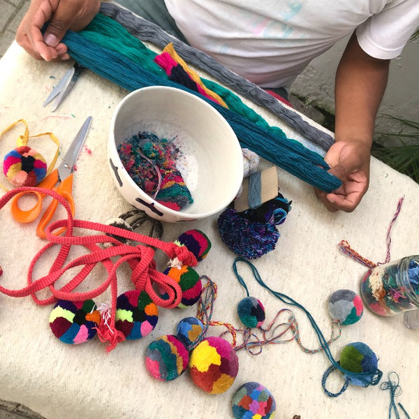 Small group Chajul-style Pompoms with Chato / TBD - Kakaw Designs