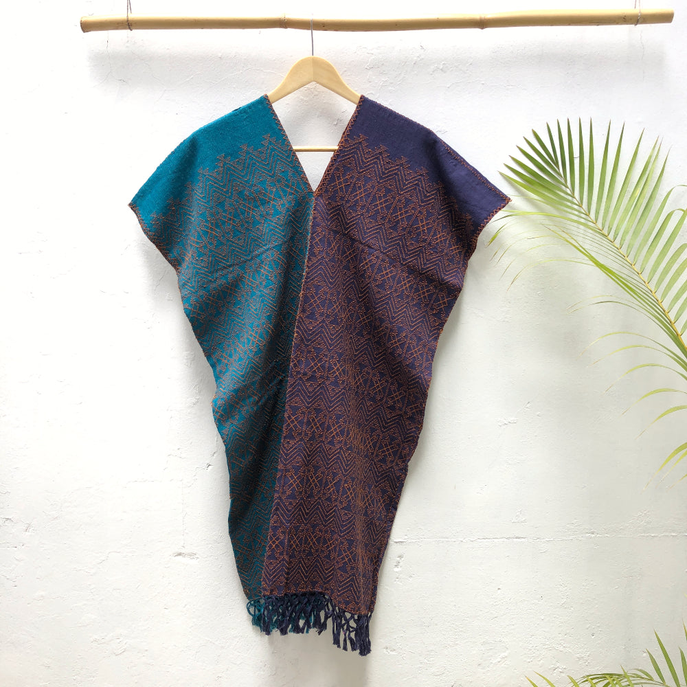 Clouds of Cobán Dress: Indigo & Mahogany (S/M)